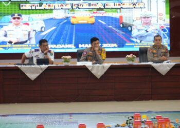 Matangkan Persiapan Penerapan Arus Satu Arah, Ditlantas Polda Sumbar Gelar Tactical Floor Game