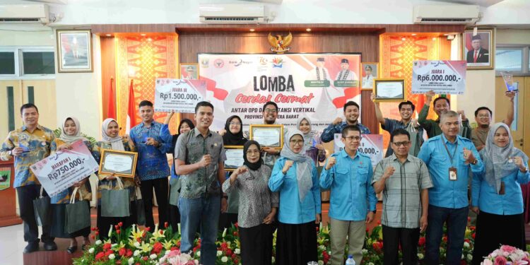 Lomba Cerdas Cermat Antar OPD dan Instansi Vertikal Sukses Digelar, BPKP Sumatera Barat Raih Gelar Pemenang